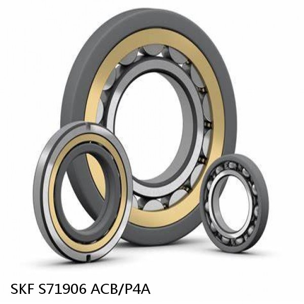 S71906 ACB/P4A SKF High Speed Angular Contact Ball Bearings #1 image